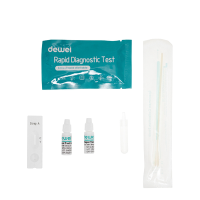 Throat Swab Strep A Rapid Test Kit One Step Disposable Plastic Cassette