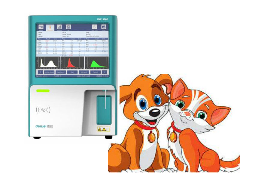 13 Groups Reference Veterinary Hematology Analyzer Animal Blood Test In Lab / Clinic DW-36VET