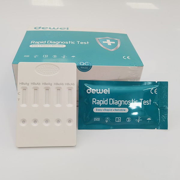 Cassette Hepatitis B Panel Test Serum Plasma Whole Blood 5 In 1 HBV Combo Test Panel