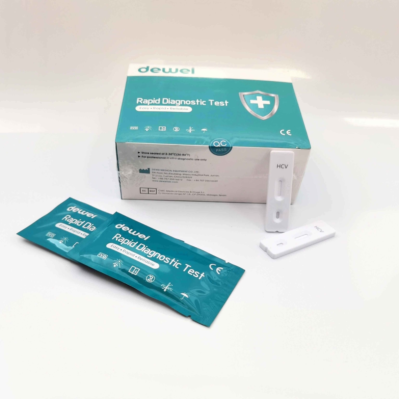 10 Mins HCV Rapid Test Cassette Qualitative Detection Of Hepatitis C Virus Antibodies